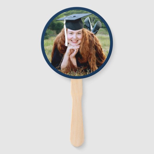 Klasse des Fotos des modernen blauen Abschlusses d Fächer (Rückseite)