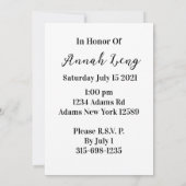 Klasse des Fotos Einladung (Rückseite)