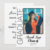 Klasse des Fotos Einladung (Vorne/Hinten)