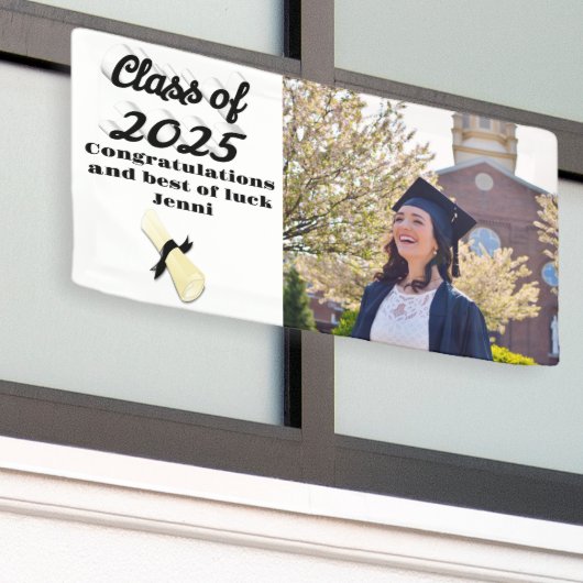 Klasse des Fotos für Abschluss mit schwarzer Schri Banner (Äußeres Gebäude)