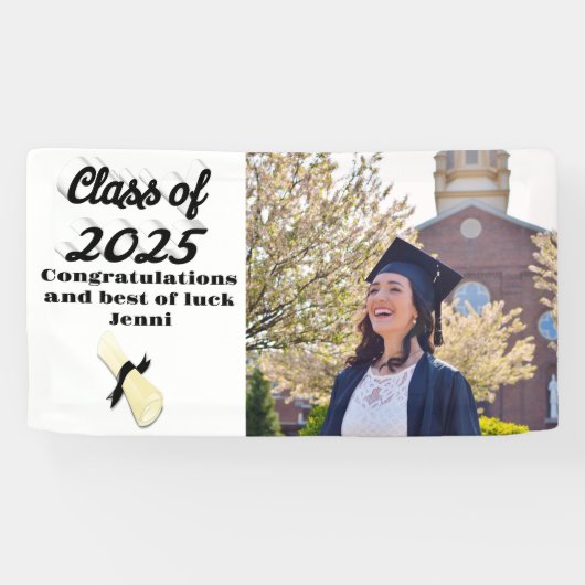 Klasse des Fotos für Abschluss mit schwarzer Schri Banner (Horizontal)