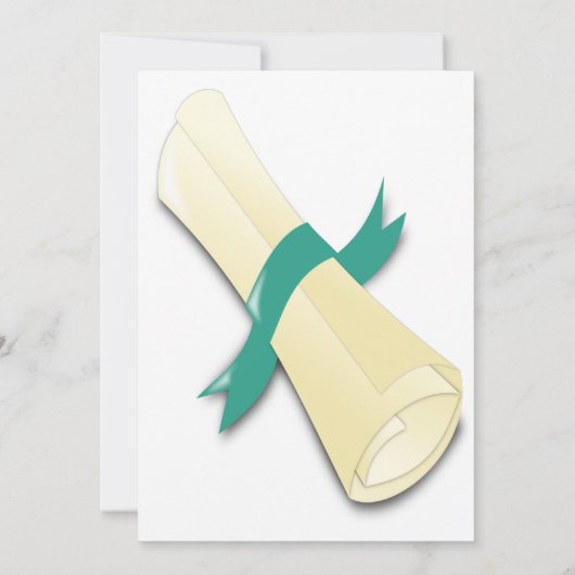 Klasse des Fotos für grünen Skript-Abschluss 2025 Einladung (Rückseite)