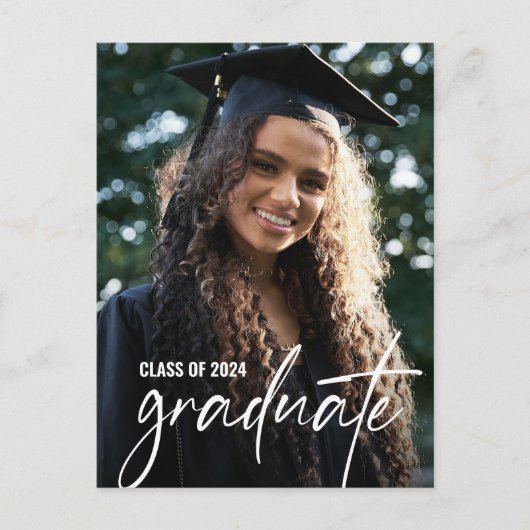 Klasse des Fotos für Hochschulabsolventen 2024 Ankündigungspostkarte (Vorderseite)