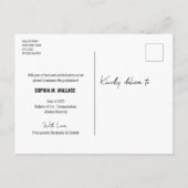 Klasse des Fotos für Hochschulabsolventen der Cust Ankündigungspostkarte (Rückseite)