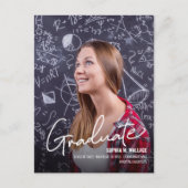 Klasse des Fotos für Hochschulabsolventen der Cust Ankündigungspostkarte (Vorderseite)