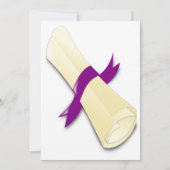 Klasse des Fotos für lila Skript-Abschluss 2025 Einladung (Rückseite)