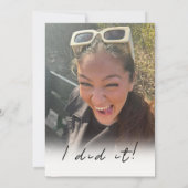 Klasse des Fotos "I done it" 2025 Einladung (Rückseite)