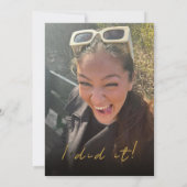 Klasse des Fotos "I done it" 2025 Einladung (Rückseite)