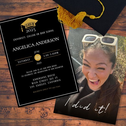 Klasse des Fotos "I done it" 2025 Einladung