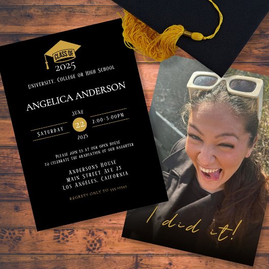 Klasse des Fotos "I done it" 2025 Einladung