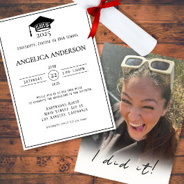 Klasse des Fotos "I done it" 2025 Einladung