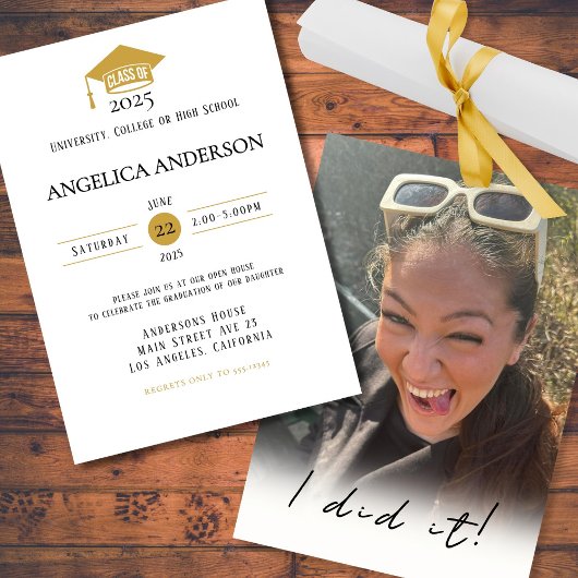 Klasse des Fotos "I done it" 2025 Einladung