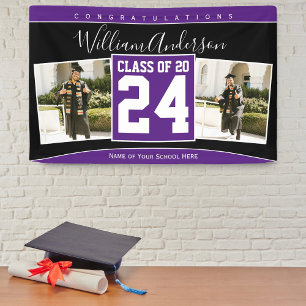 Klasse des Fotos "Lila und schwarzer Abschluss" 20 Banner