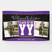 Klasse des Fotos "Lila und schwarzer Abschluss" 20 Banner (Horizontal)