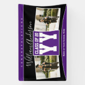 Klasse des Fotos "Lila und schwarzer Abschluss" 20 Banner (Vertikal)