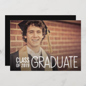 KLASSE DES FOTOS "MALES GRADUATION PARTY" 2019 EINLADUNG (Vorne/Hinten)