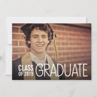 KLASSE DES FOTOS "MALES GRADUATION PARTY" 2019 EINLADUNG