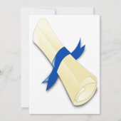 Klasse des Fotos mit blauen Skripten 2025-Abschlüs Einladung (Rückseite)