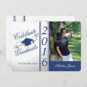 Klasse des Fotos mit Hochschulabschluss 2016 Einladung (Vorne/Hinten)