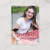 Klasse des Fotos mit Hochschulabschluss 2025 Absch Hinweiskarte (Rückseite)