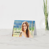 Klasse des Fotos "Personalisierter Abschluss" 2025 Dankeskarte (Vorderseite)