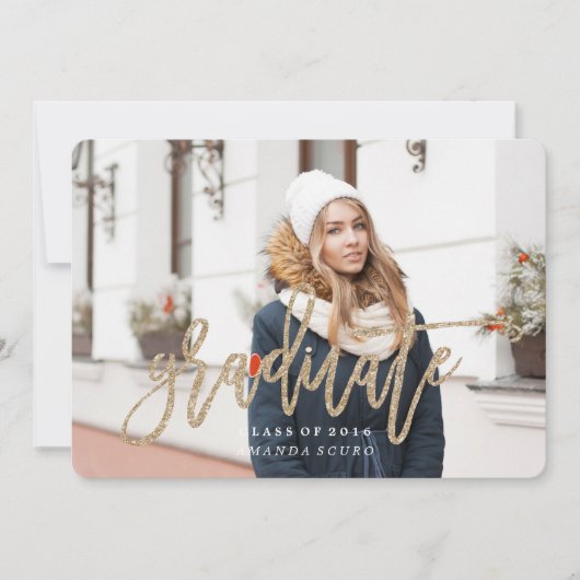 KLASSE DES Glitzer ABSCHLUSS 2016 Einladung (Vorderseite)