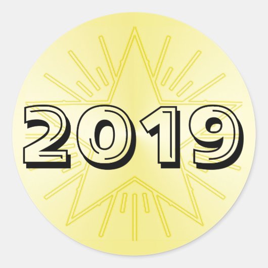 Klasse des Gold Star Round Sticker 2019 von Janz (Vorderseite)