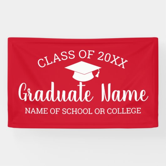 Klasse des Grad-Abschluss-Skripts rot Banner (Horizontal)