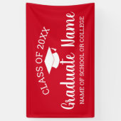 Klasse des Grad-Abschluss-Skripts rot Banner (Vertikal)