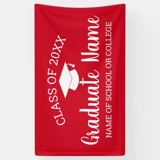 Klasse des Grad-Abschluss-Skripts rot Banner (Vertikal)