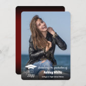 Klasse des grad-inspirierenden Zitat-Schwarz-Overl Ankündigung (Vorne/Hinten)