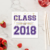 Klasse des Grades Party 2018 Lila und Gold Serviette (Beispiel)