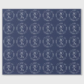 Klasse des Graduate Chic Typografy Navy Blue Geschenkpapier (Flach)
