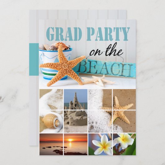 Klasse des Graduation Beach Party Einladung (Vorne/Hinten)