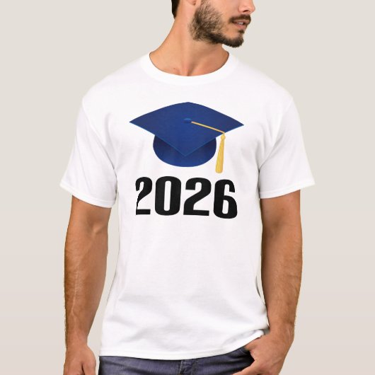 Klasse des graduierten Geschenks des Hut-2026 T-Shirt (Vorderseite)