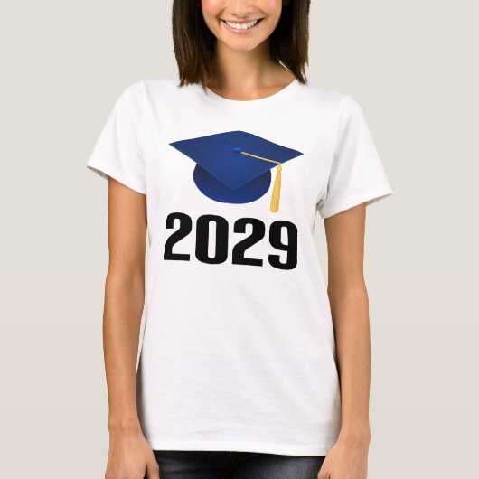 Klasse des graduierten Geschenks des Hut-2029 T-Shirt (Vorderseite)