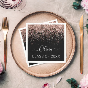 Klasse des Graduiertenstudiums "Blush Pink Black G Serviette
