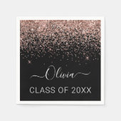 Klasse des Graduiertenstudiums "Blush Pink Black G Serviette (Vorderseite)