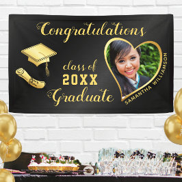 Klasse des Grand Foto Black and Gold Abschlüsse 20 Banner