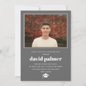 Klasse des grau-grauen Fotos 2025 Einladung (Rückseite)