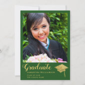 Klasse des Green and Gold Abschlüsse für Studienja Ankündigung (Vorderseite)