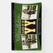 Klasse des Green Black & Gold Abschluss Fotos 2024 Banner (Vertikal)