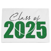Klasse des grünen Glitzer von 2025 Große Geschenktüte (Vorderseite)