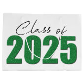 Klasse des grünen Glitzer von 2025 Große Geschenktüte (Rückseite)