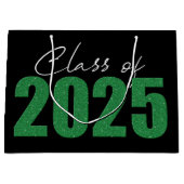 Klasse des grünen Glitzer von 2025 Große Geschenktüte (Vorderseite)
