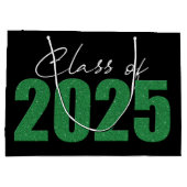 Klasse des grünen Glitzer von 2025 Große Geschenktüte (Rückseite)