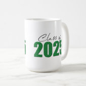 Klasse des grünen Glitzer von 2025 Kaffeetasse (VorderseiteRechts)