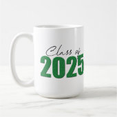 Klasse des grünen Glitzer von 2025 Kaffeetasse (Links)