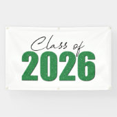 Klasse des grünen Glitzer von 2026 Banner (Horizontal)