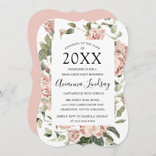 Klasse des Hübschen Abschlusses "Rosa Rose" 2022 Einladung